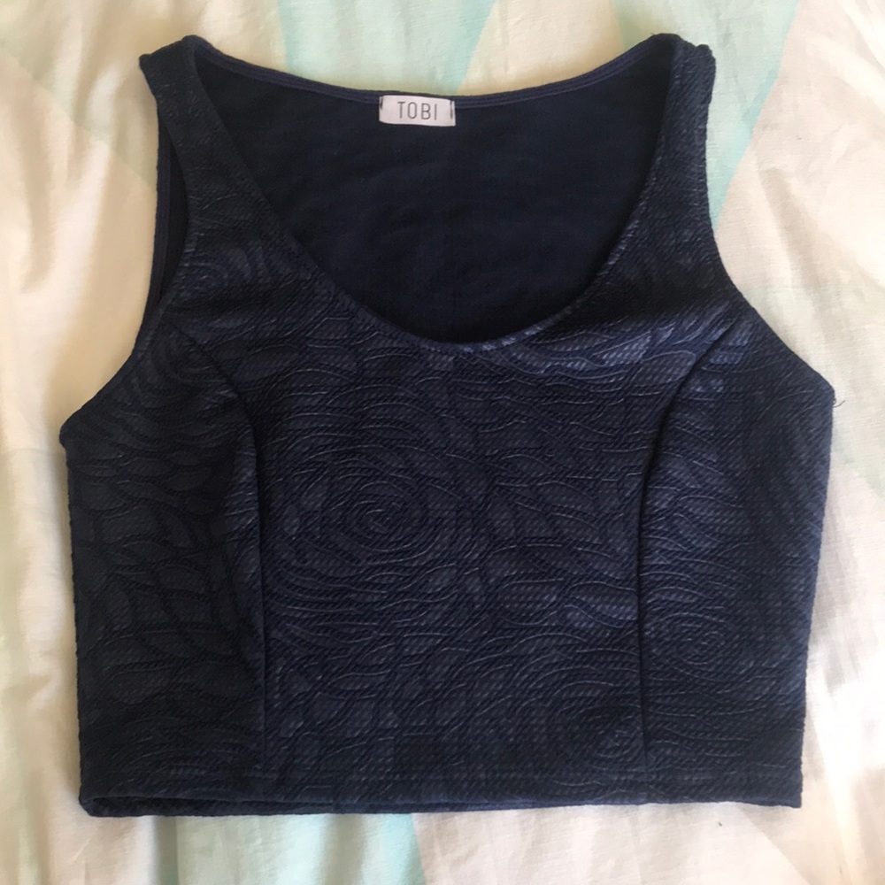Navy crop top